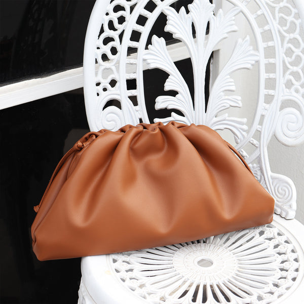 Cloud Female Fold Solid Color One Shoulder Bag Cross Body